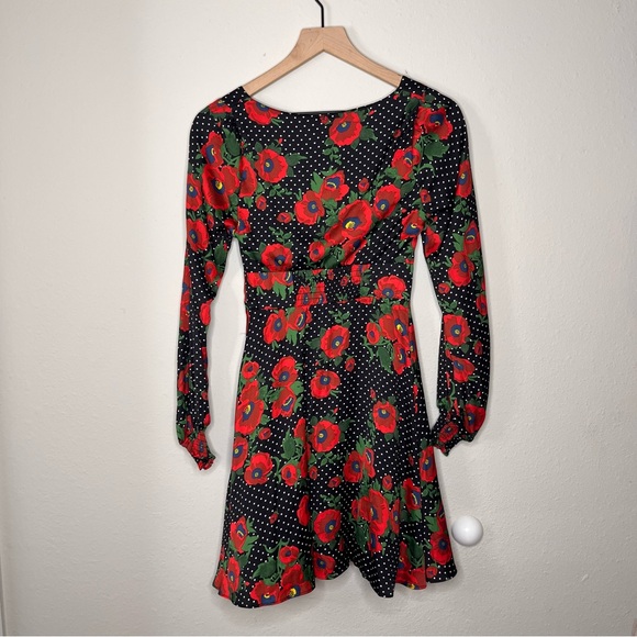 Free People Women's Morning Light Floral Print Ruched Casual Dress Mini Size 0 - Picture 11 of 15